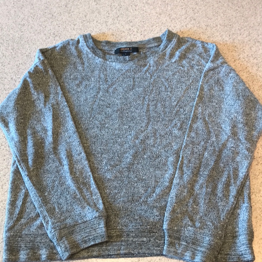 EUC- Forever 21 heathered gray sweater
